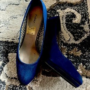 Blue sues dress heels. Used like new
